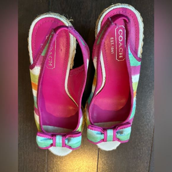 Coach Grace Wedge Sandals size 7.5 - Picture 4 of 5